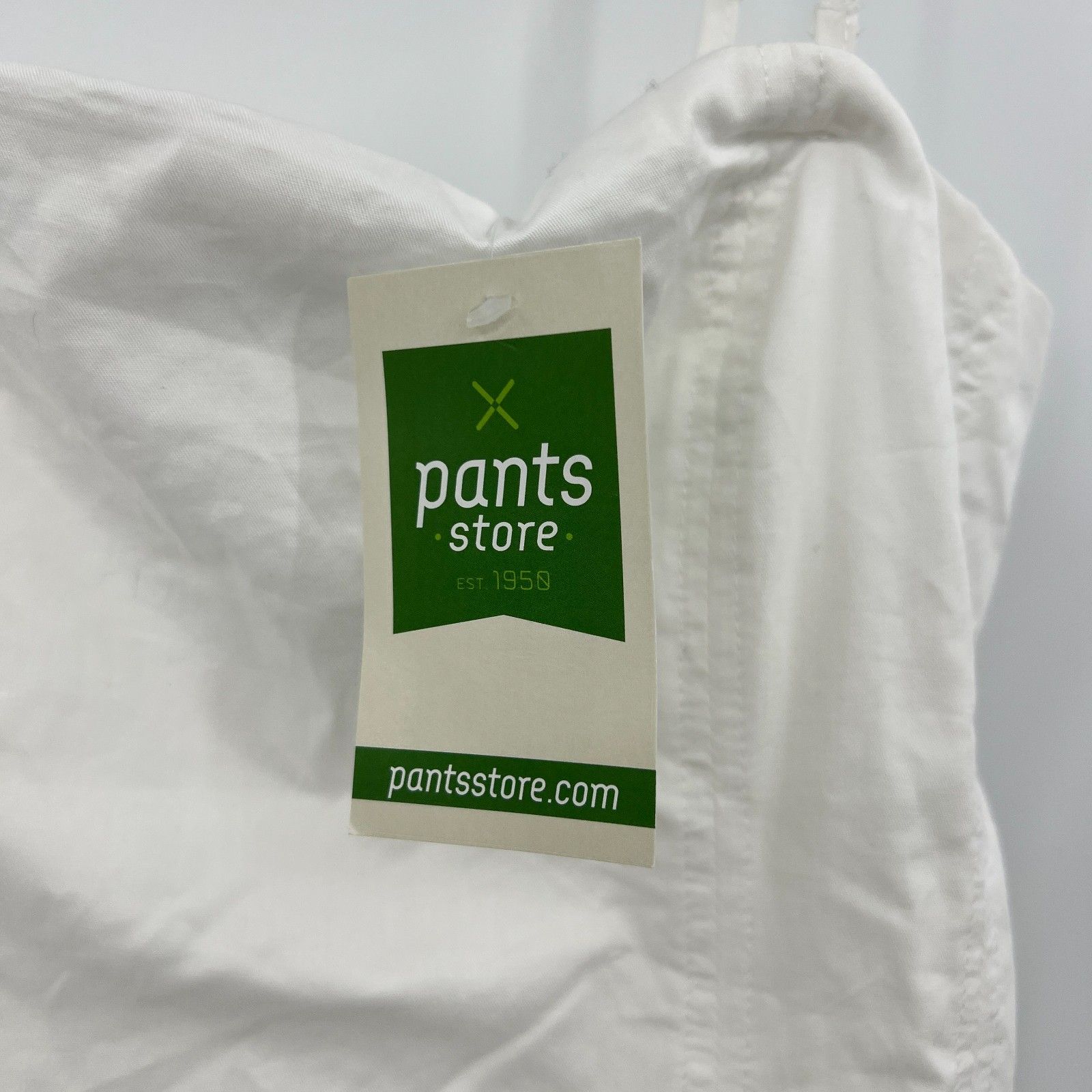 Pants Store White Mini Dress Small Pleated Adjustable Straps Fit Flare New Sz S — image 3 of 5
